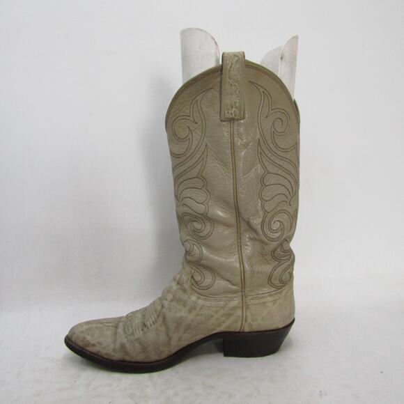 Dan Post Mens Size 9 D Beige Leather Western Cowboy Boots main image 8